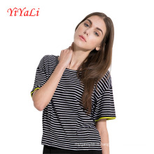 Femmes Stripe manches courtes T-Shirt